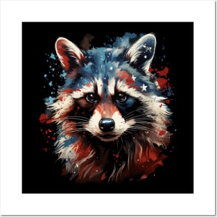 Patriotic Raccoon Posters and Art